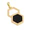 Black &#x26; Gold Double Hexagon Pendant by Bead Landing&#x2122;